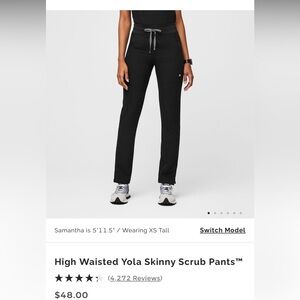High waisted scrub pants
